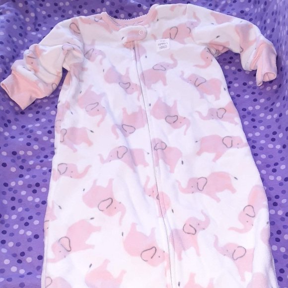 Just One You 0-9 M Pink/White Rabbit Sleep Sack - Picture 1 of 4